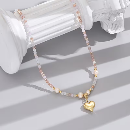 Säihkyvä Sydänkaulakoru | Yhdessä rintasyöpää vastaan