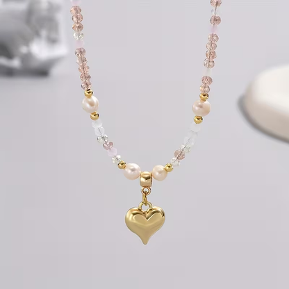 Säihkyvä Sydänkaulakoru | Yhdessä rintasyöpää vastaan