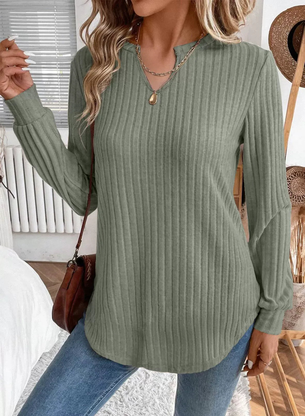 Anni™ – Ribbattu Pitkähihainen Toppi