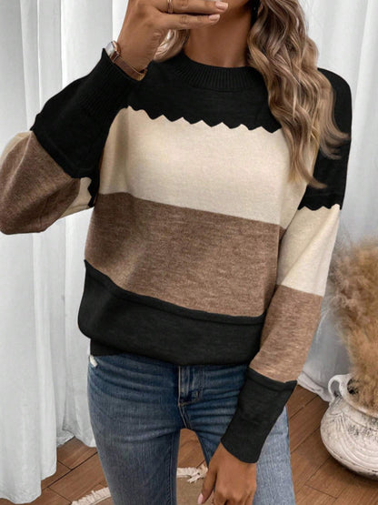 Leona™ – Raidallinen neulepusero