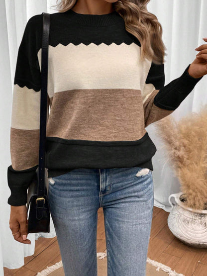 Leona™ – Raidallinen neulepusero