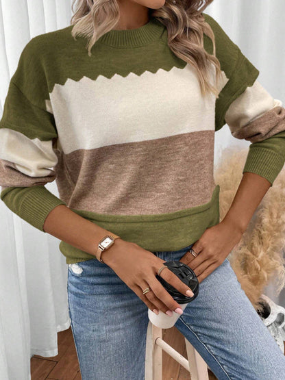 Leona™ – Raidallinen neulepusero