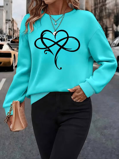 Isabel™ – Sydänkuvioinen rento collegepaita